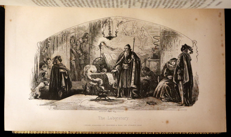 1849 Rare Book beautifully bound by Launder - CRICHTON by Ainsworth, illustrated by Hablot K. Browne.