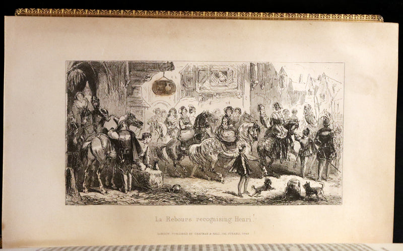 1849 Rare Book beautifully bound by Launder - CRICHTON by Ainsworth, illustrated by Hablot K. Browne.