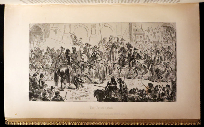 1849 Rare Book beautifully bound by Launder - CRICHTON by Ainsworth, illustrated by Hablot K. Browne.