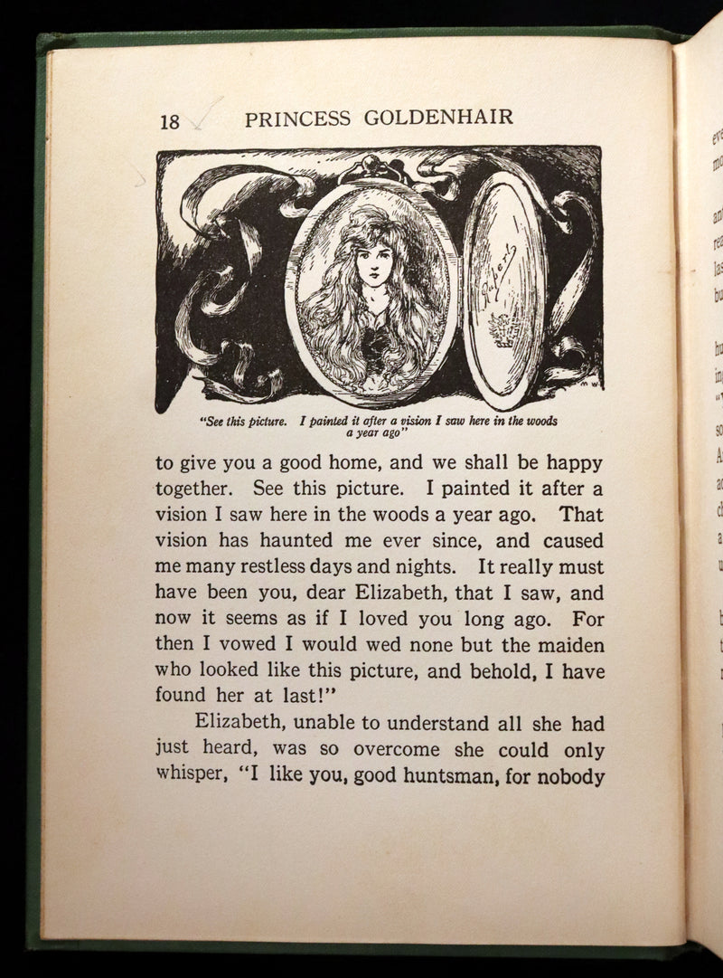 1932 Rare Book - Princess Goldenhair and the Wonderful Flower Illustrated by Milo Winter.