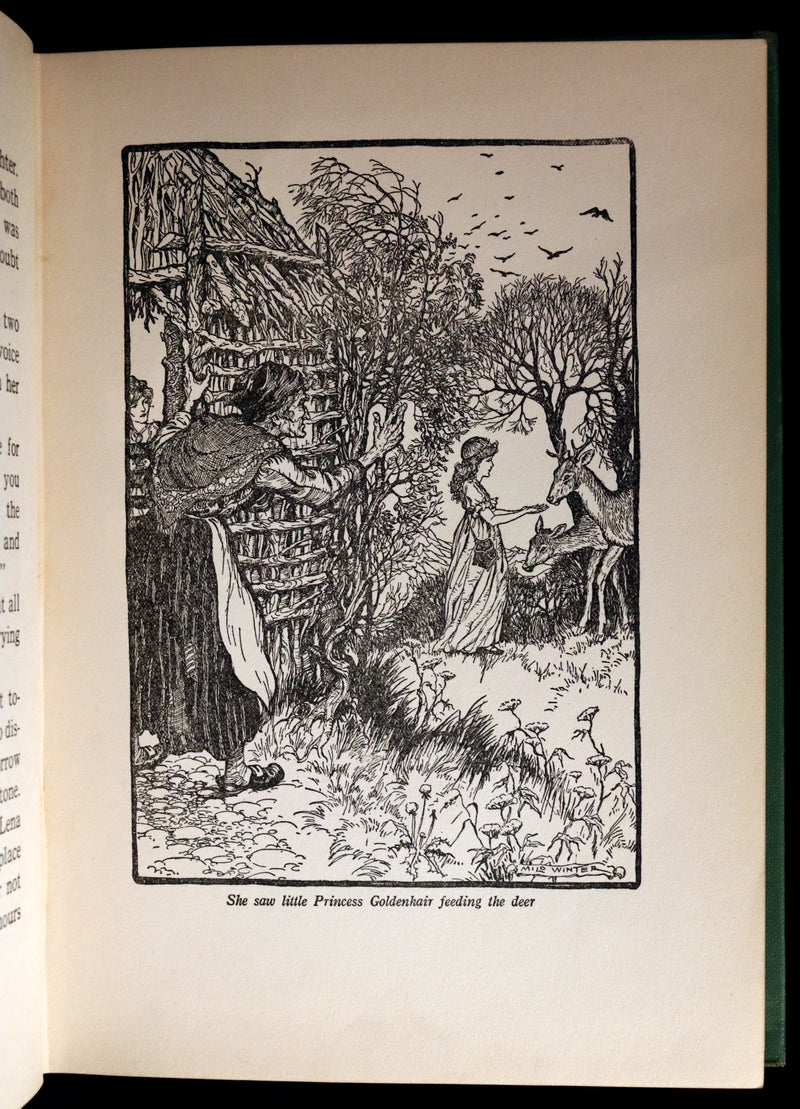 1932 Rare Book - Princess Goldenhair and the Wonderful Flower Illustrated by Milo Winter.