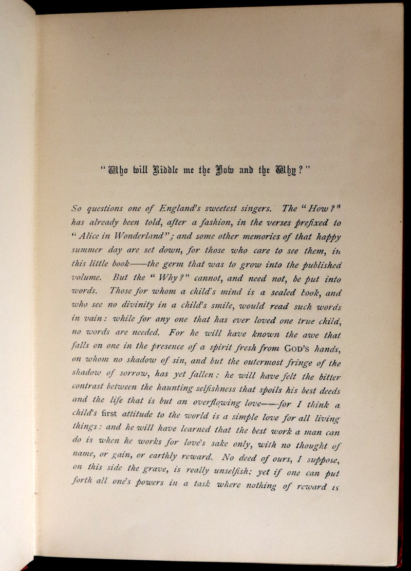 1886 Rare First Edition - Alice's Adventures Under Ground illustrated by Lewis Carroll.