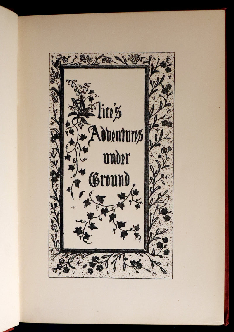 1886 Rare First Edition - Alice's Adventures Under Ground illustrated by Lewis Carroll.