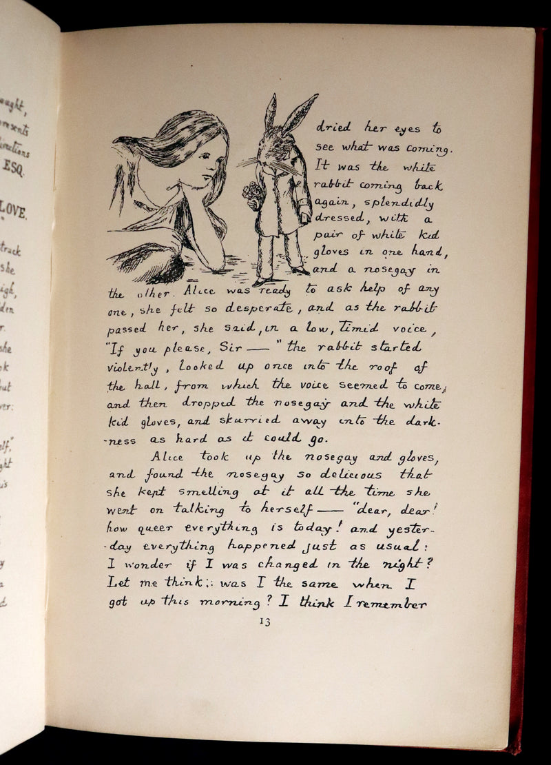 1886 Rare First Edition - Alice's Adventures Under Ground illustrated by Lewis Carroll.
