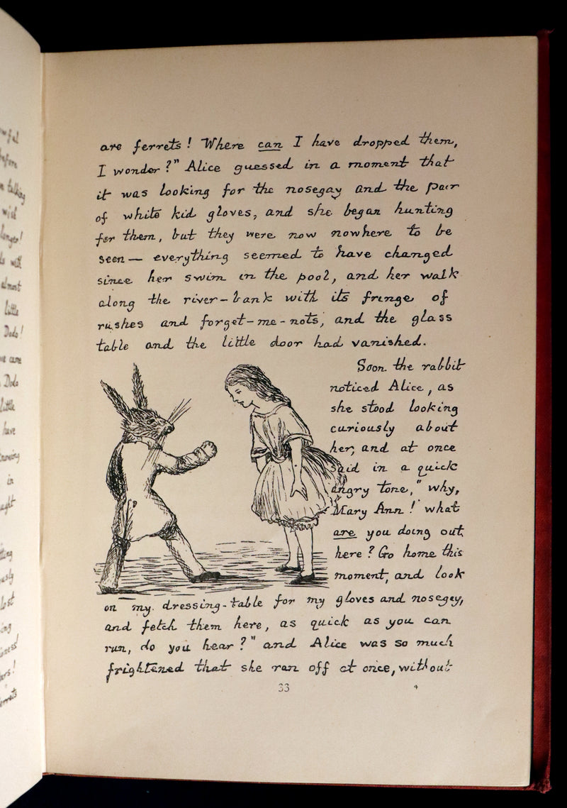 1886 Rare First Edition - Alice's Adventures Under Ground illustrated by Lewis Carroll.