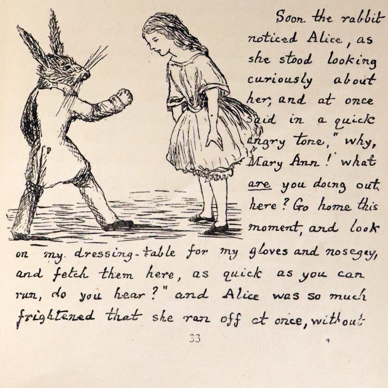 1886 Rare First Edition - Alice's Adventures Under Ground illustrated by Lewis Carroll.