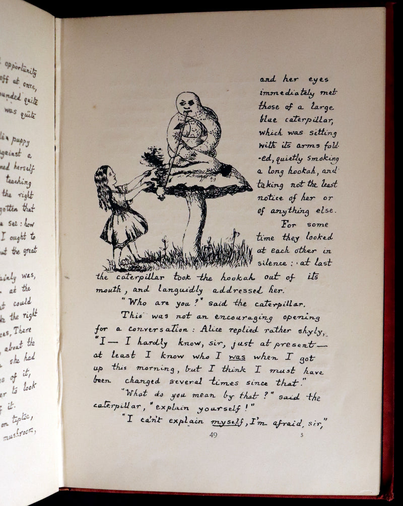 1886 Rare First Edition - Alice's Adventures Under Ground illustrated by Lewis Carroll.