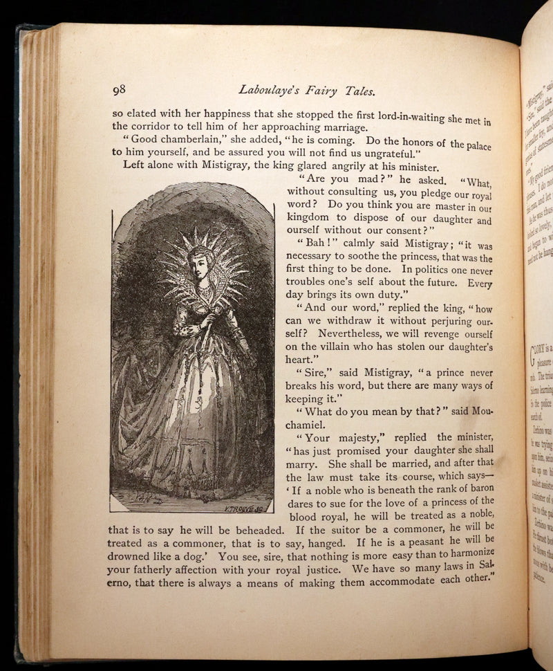 1886 Scarce Book - FAIRY TALES by Edouard Laboulaye - illustrated. FIRST EDITION.