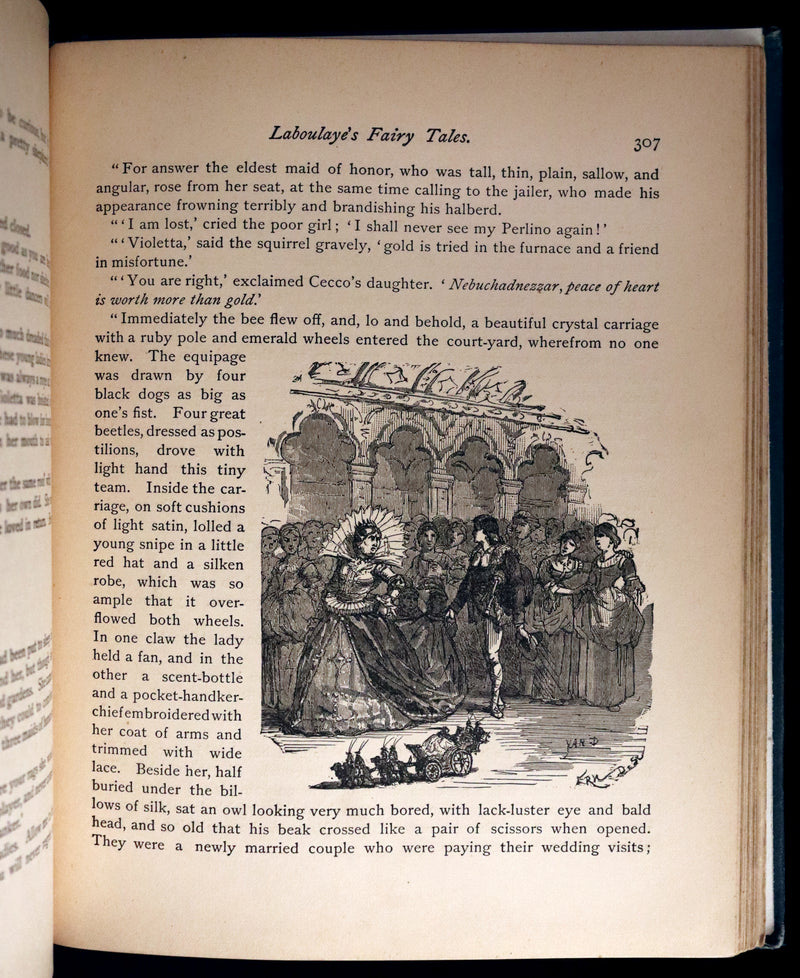 1886 Scarce Book - FAIRY TALES by Edouard Laboulaye - illustrated. FIRST EDITION.