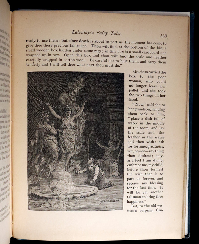 1886 Scarce Book - FAIRY TALES by Edouard Laboulaye - illustrated. FIRST EDITION.