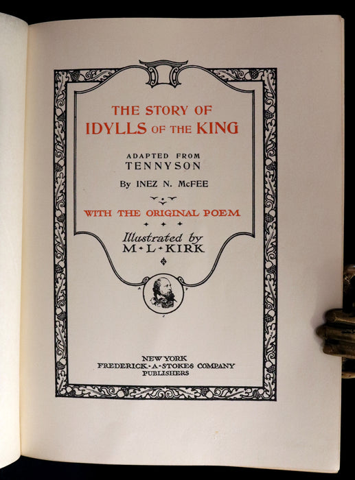 1912 First Edition Illustrated by Maria L. Kirk - Legend of King Arthur - Idylls of the King.