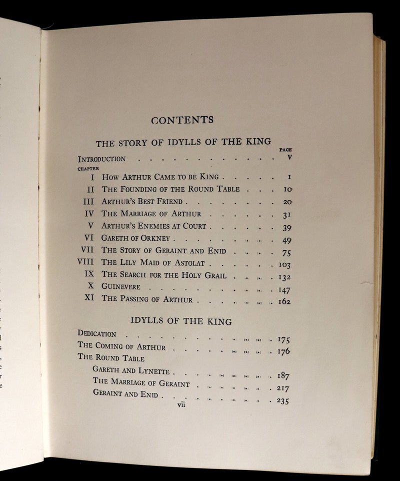 1912 First Edition Illustrated by Maria L. Kirk - Legend of King Arthur - Idylls of the King.