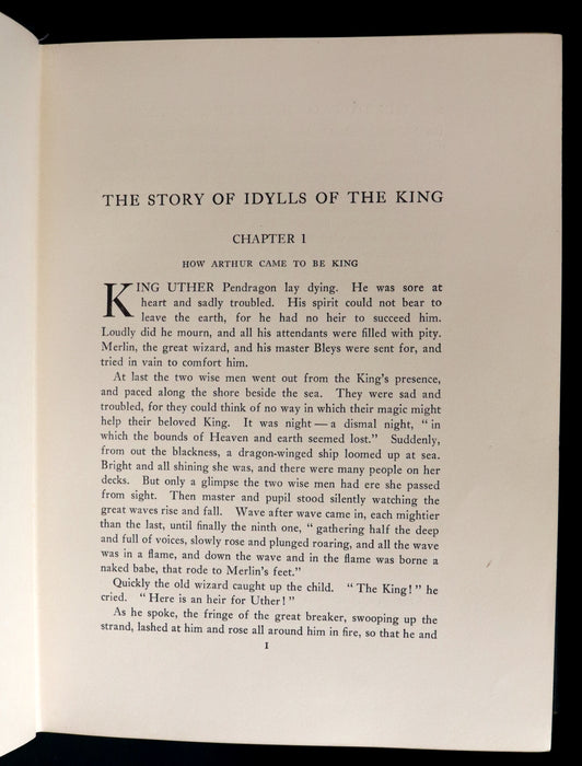 1912 First Edition Illustrated by Maria L. Kirk - Legend of King Arthur - Idylls of the King.