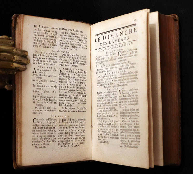 1777 Rare French Latin Book - Easter Prayer - Devotion - Office de la Quinzaine de Paque - following the Breviary & the Missal of Paris.
