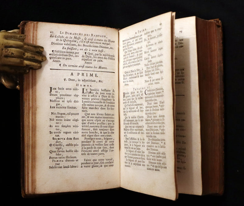1777 Rare French Latin Book - Easter Prayer - Devotion - Office de la Quinzaine de Paque - following the Breviary & the Missal of Paris.