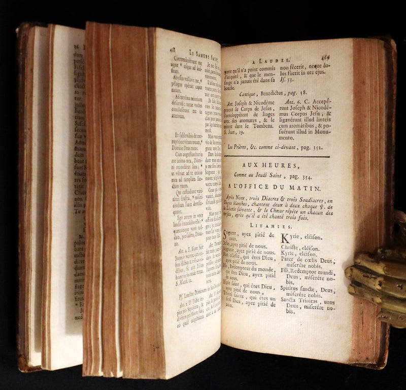 1777 Rare French Latin Book - Easter Prayer - Devotion - Office de la Quinzaine de Paque - following the Breviary & the Missal of Paris.