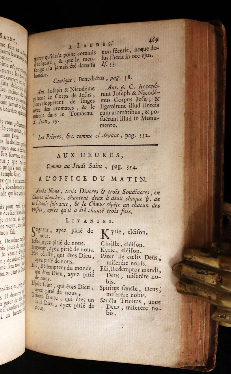 1777 Rare French Latin Book - Easter Prayer - Devotion - Office de la Quinzaine de Paque - following the Breviary & the Missal of Paris.