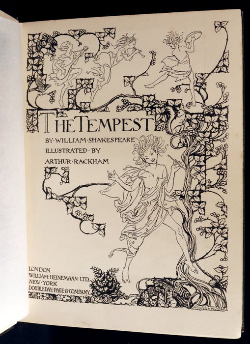 1926 Rare First Edition - THE TEMPEST by Shakespeare illustrated by Arthur RACKHAM.