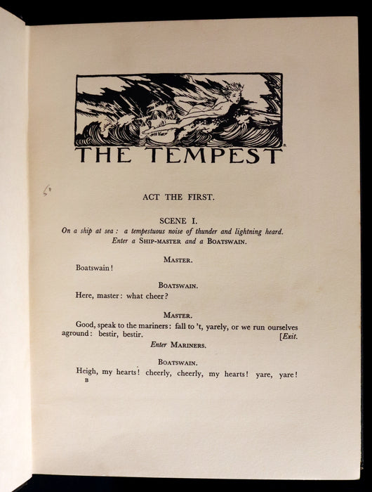 1926 Rare First Edition - THE TEMPEST by Shakespeare illustrated by Arthur RACKHAM.