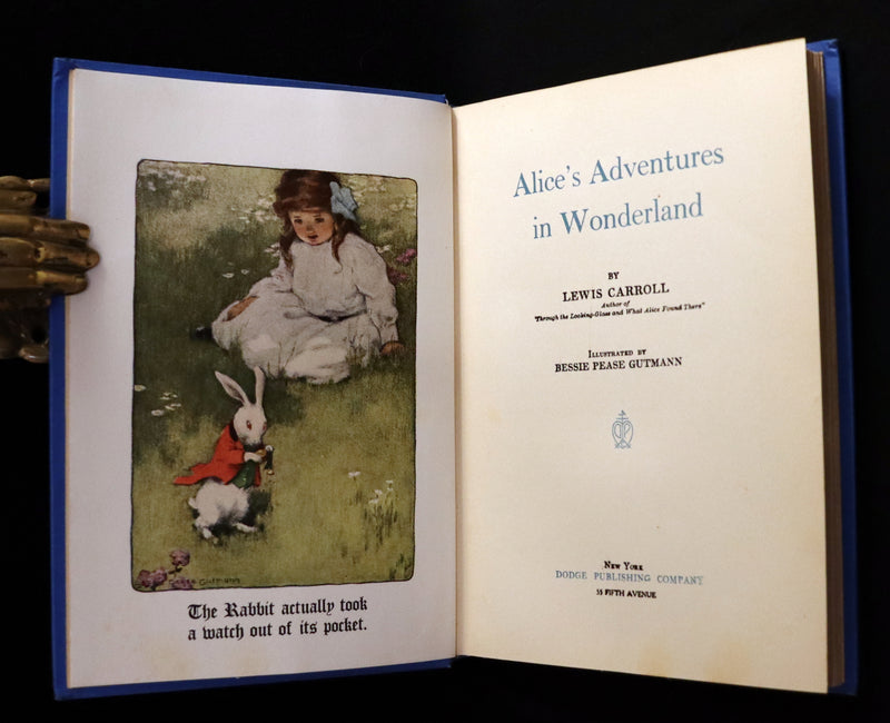 1907 Rare Book - Alice's Adventures in Wonderland Illustrated by Bessie Pease Gutmann. 1stED.