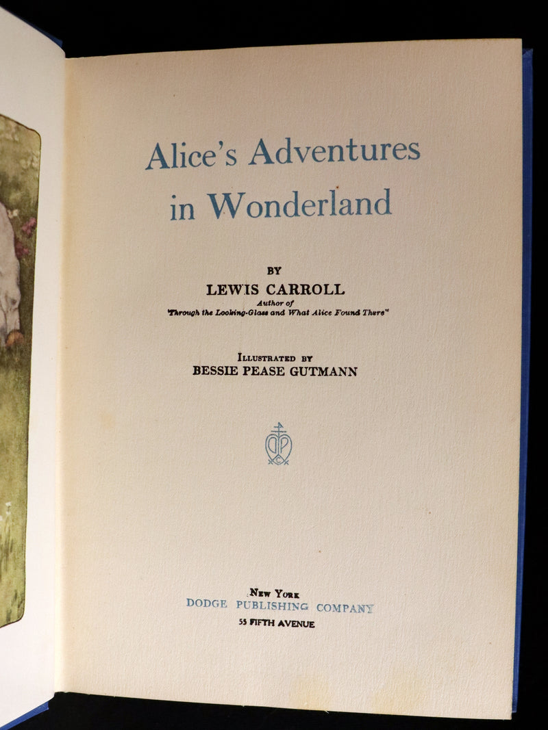 1907 Rare Book - Alice's Adventures in Wonderland Illustrated by Bessie Pease Gutmann. 1stED.
