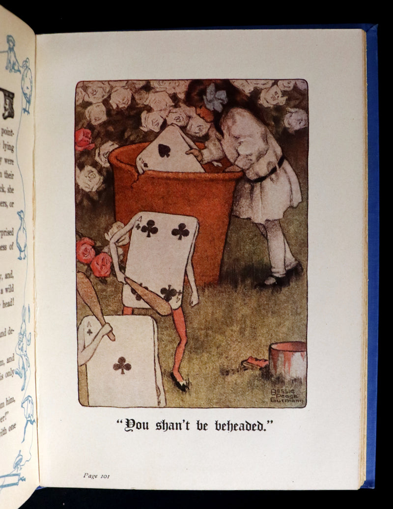 1907 Rare Book - Alice's Adventures in Wonderland Illustrated by Bessie Pease Gutmann. 1stED.