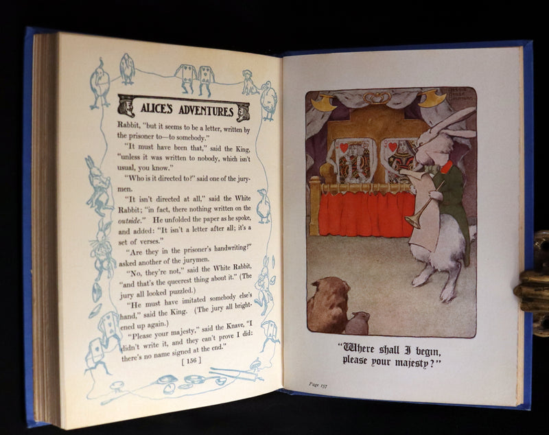 1907 Rare Book - Alice's Adventures in Wonderland Illustrated by Bessie Pease Gutmann. 1stED.