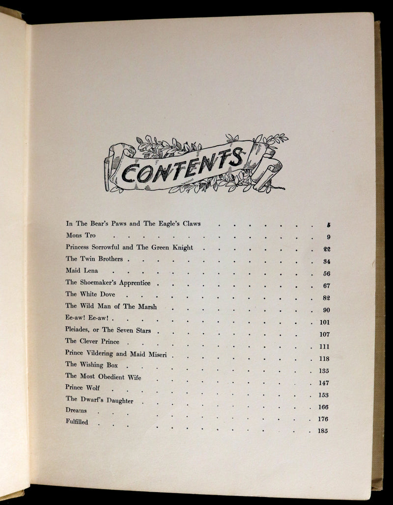 1909 Scarce 1stED - In the Bear's Paws and The Eagle's Claws and other DANISH Fairy Tales by Ivend Grundtvig.