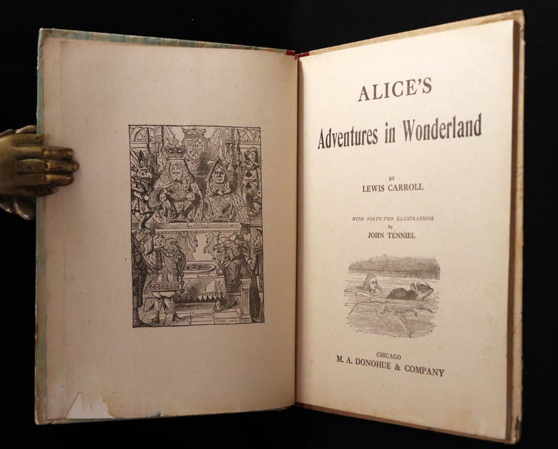 1900 Rare Book - Alice's Adventures in Wonderland by Lewis Carroll published by Donohue.