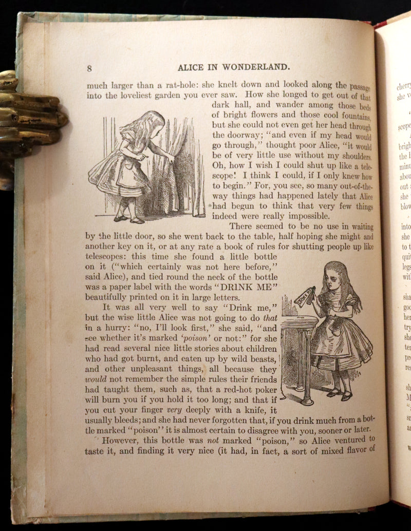 1900 Rare Book - Alice's Adventures in Wonderland by Lewis Carroll published by Donohue.