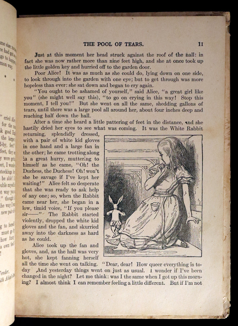 1900 Rare Book - Alice's Adventures in Wonderland by Lewis Carroll published by Donohue.