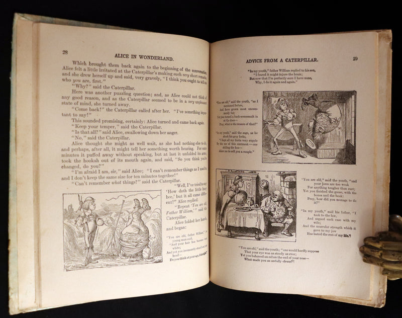 1900 Rare Book - Alice's Adventures in Wonderland by Lewis Carroll published by Donohue.