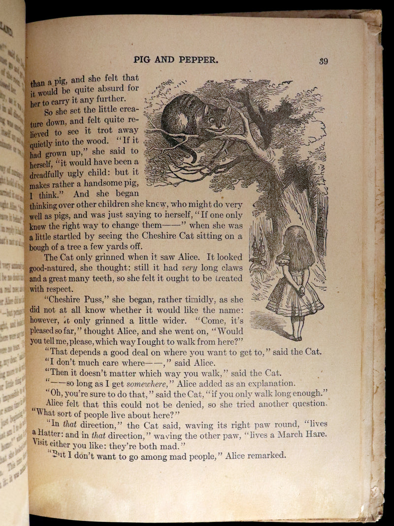 1900 Rare Book - Alice's Adventures in Wonderland by Lewis Carroll published by Donohue.