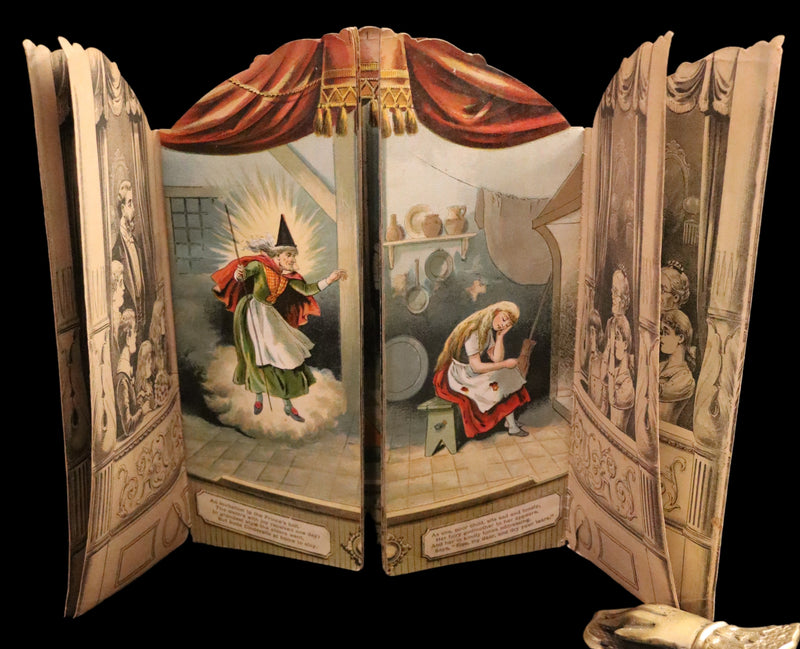1891 Scarce Victorian Book - CINDERELLA Theater Pantomime toy Book by McLoughlin.