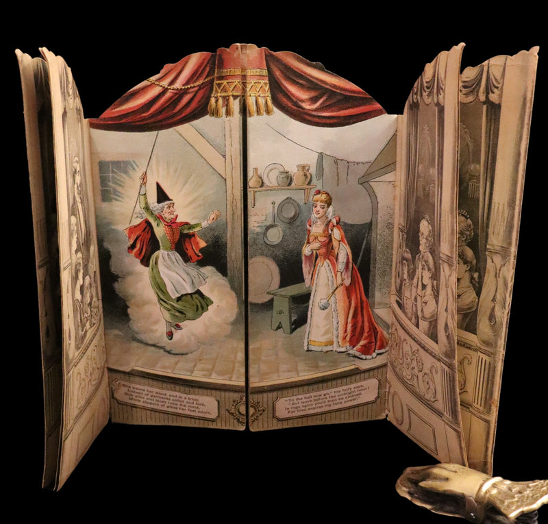 1891 Scarce Victorian Book - CINDERELLA Theater Pantomime toy Book by McLoughlin.