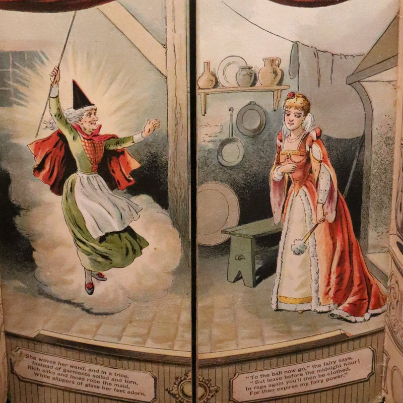 1891 Scarce Victorian Book - CINDERELLA Theater Pantomime toy Book by McLoughlin.