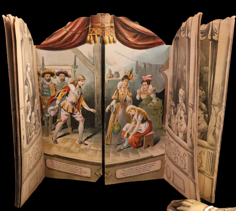 1891 Scarce Victorian Book - CINDERELLA Theater Pantomime toy Book by McLoughlin.