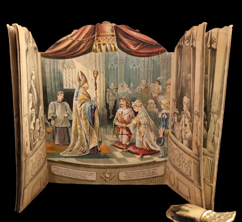 1891 Scarce Victorian Book - CINDERELLA Theater Pantomime toy Book by McLoughlin.