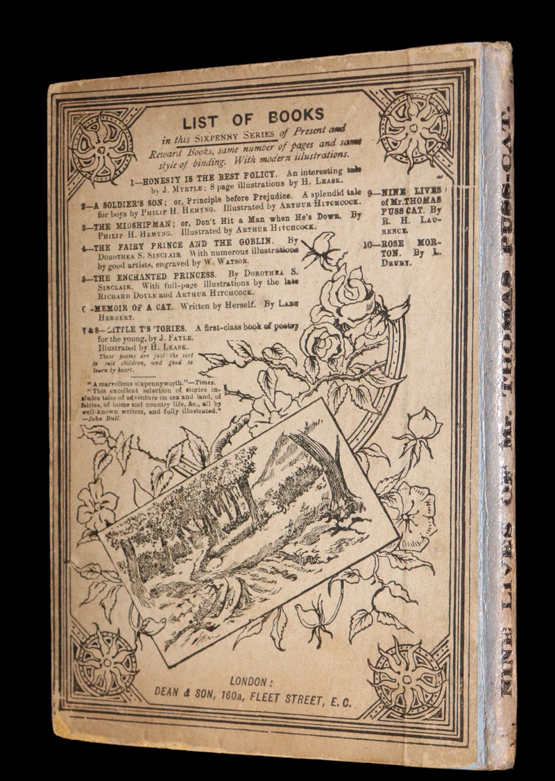 1890 Scarce First Edition - The Nine Lives of Mr. Thomas Puss-Cat by R. H. Lawrence Illustrated by A. Hitchcock.