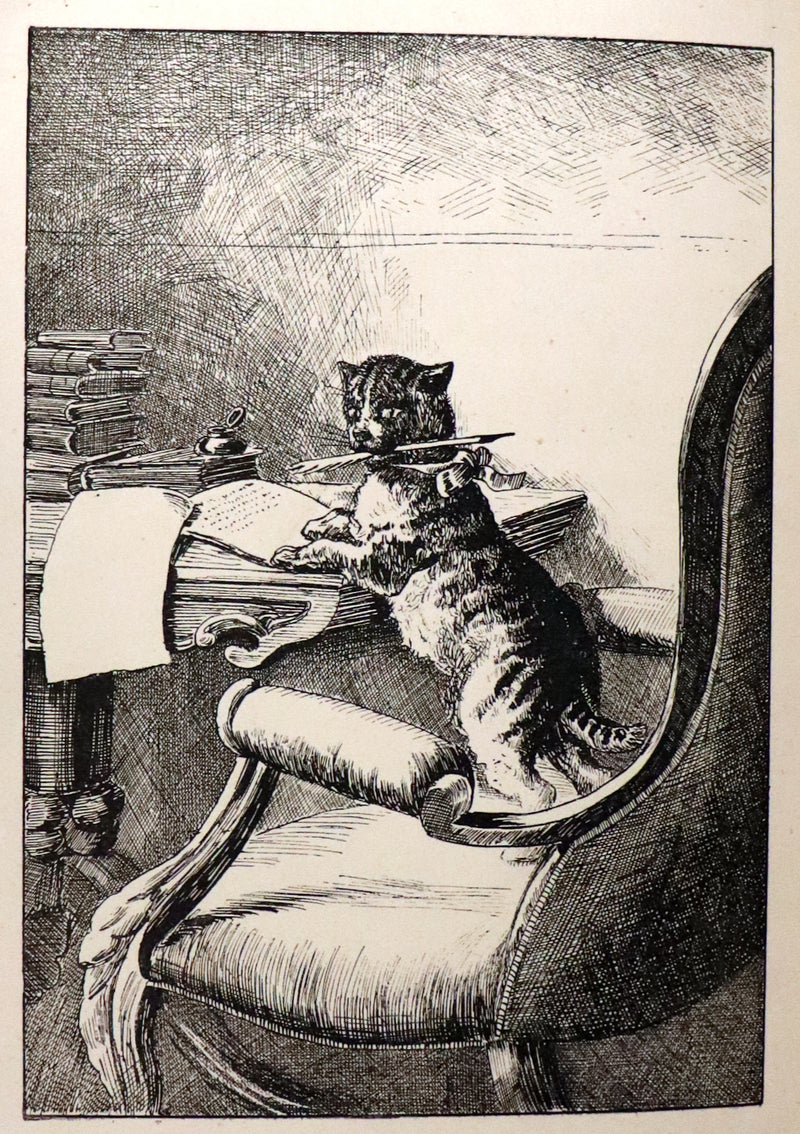 1890 Scarce First Edition - The Nine Lives of Mr. Thomas Puss-Cat by R. H. Lawrence Illustrated by A. Hitchcock.
