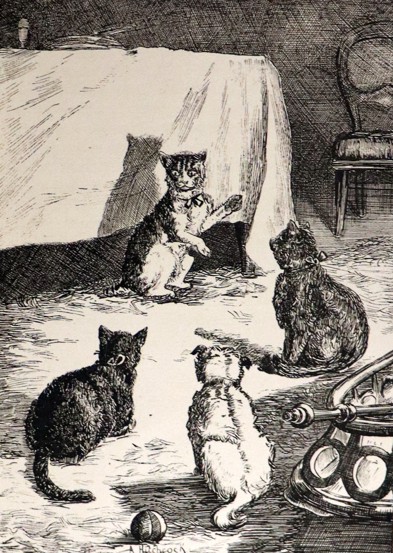 1890 Scarce First Edition - The Nine Lives of Mr. Thomas Puss-Cat by R. H. Lawrence Illustrated by A. Hitchcock.