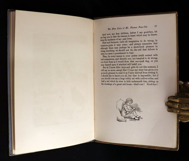 1890 Scarce First Edition - The Nine Lives of Mr. Thomas Puss-Cat by R. H. Lawrence Illustrated by A. Hitchcock.