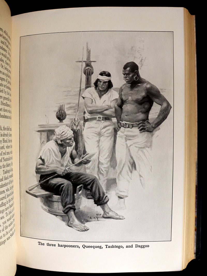 1931 Rare First Edition - Moby Dick or The White Whale by Herman Melville, illustrated by Anton Otto Fischer.