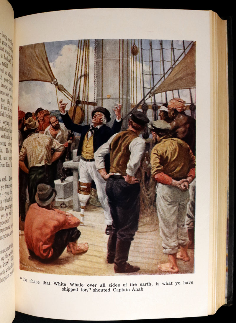 1931 Rare First Edition - Moby Dick or The White Whale by Herman Melville, illustrated by Anton Otto Fischer.