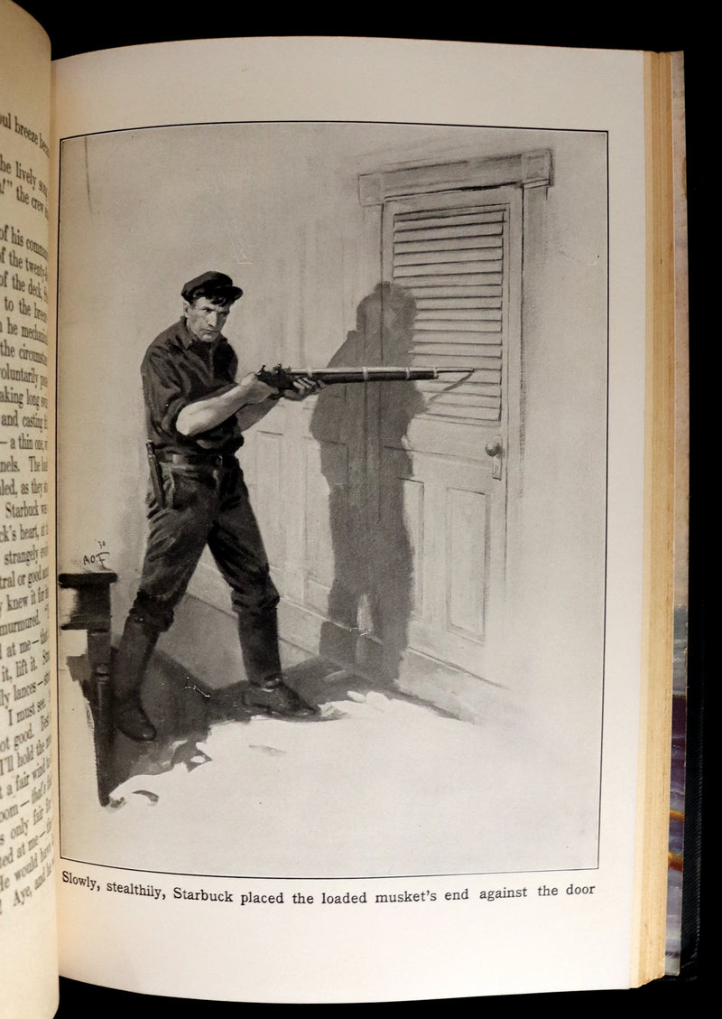 1931 Rare First Edition - Moby Dick or The White Whale by Herman Melville, illustrated by Anton Otto Fischer.