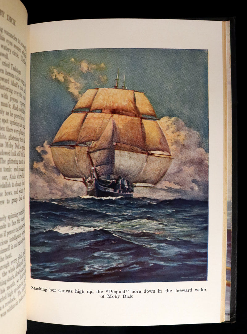 1931 Rare First Edition - Moby Dick or The White Whale by Herman Melville, illustrated by Anton Otto Fischer.