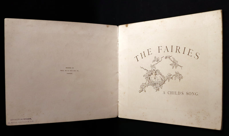 1883 Scarce Book - The FAIRIES – A Child’s Song by William Allingham Illustrated by E. Gertrude Thomson. 1stED.
