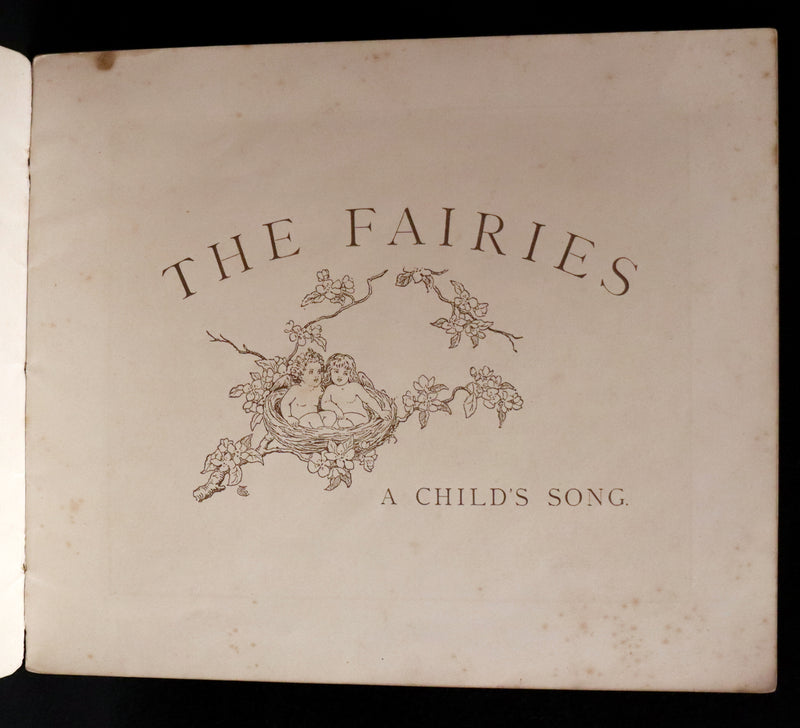1883 Scarce Book - The FAIRIES – A Child’s Song by William Allingham Illustrated by E. Gertrude Thomson. 1stED.