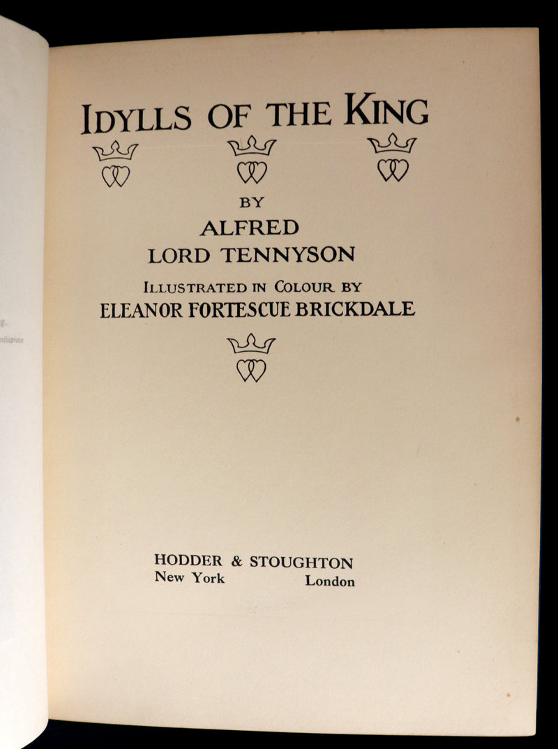 1911 First Edition Illustrated by  Pre-Raphaelite Eleanor Fortescue Brickdale - Legend of King Arthur - Idylls of the King.