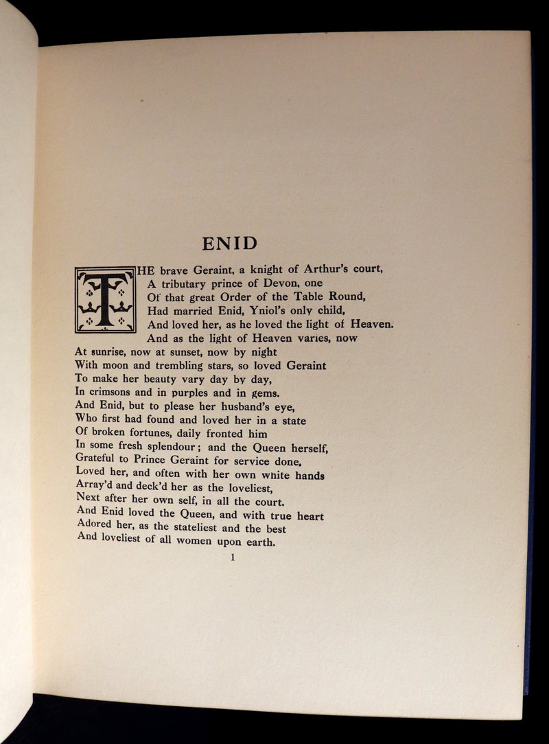 1911 First Edition Illustrated by  Pre-Raphaelite Eleanor Fortescue Brickdale - Legend of King Arthur - Idylls of the King.